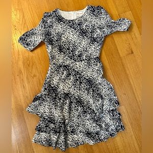 Reiss Foxtail Layered Hem Dress